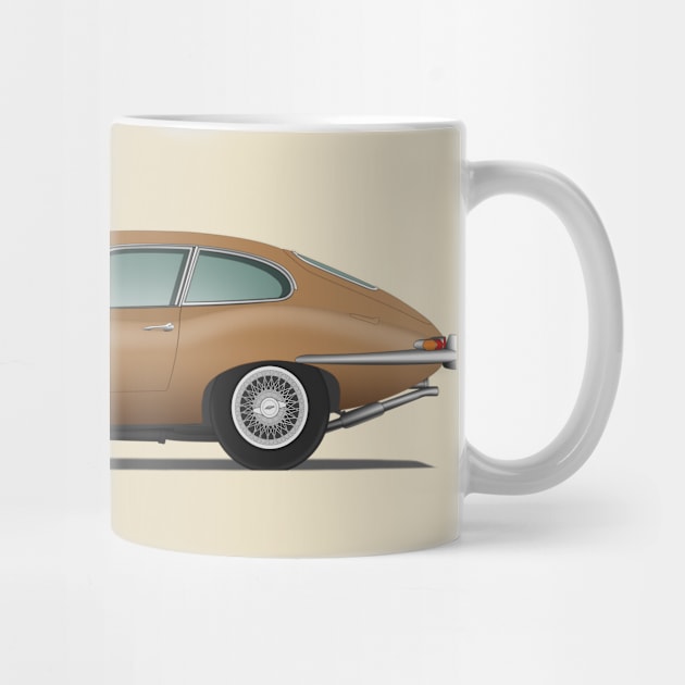 Jaguar E Type Fixed Head Coupe Bronze by SteveHClark